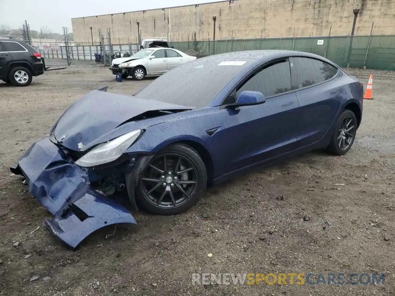 1 Photograph of a damaged car 5YJ3E1EA0NF185701 TESLA MODEL 3 2022