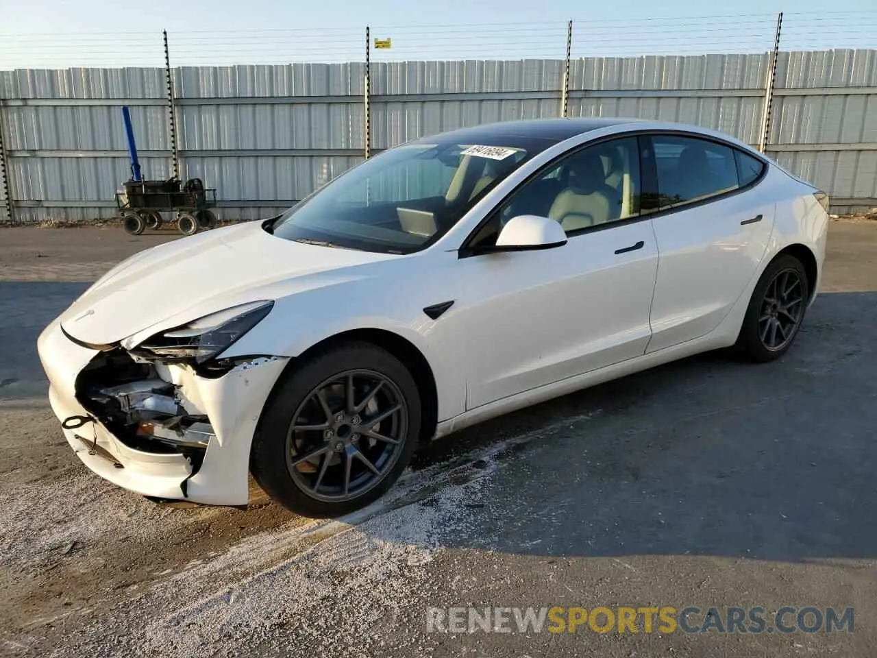 1 Photograph of a damaged car 5YJ3E1EA0NF197105 TESLA MODEL 3 2022