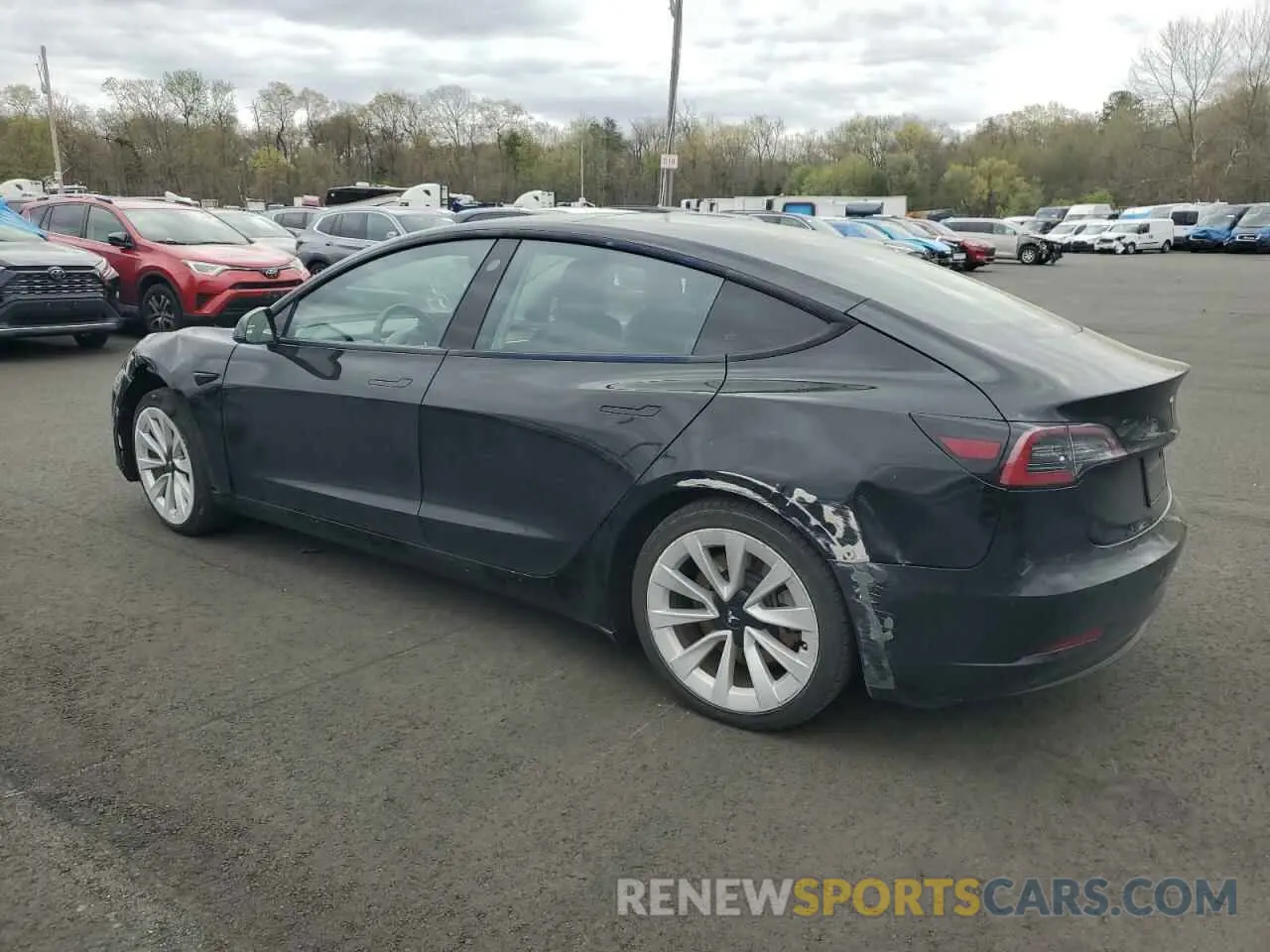 2 Photograph of a damaged car 5YJ3E1EA0NF286088 TESLA MODEL 3 2022