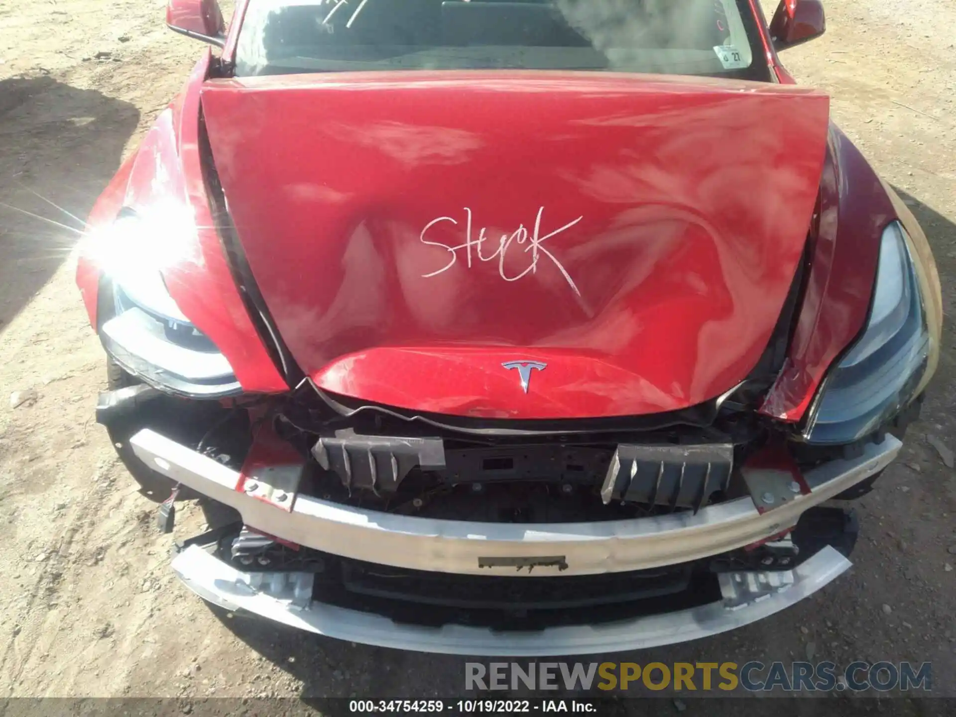 10 Photograph of a damaged car 5YJ3E1EA0NF287421 TESLA MODEL 3 2022