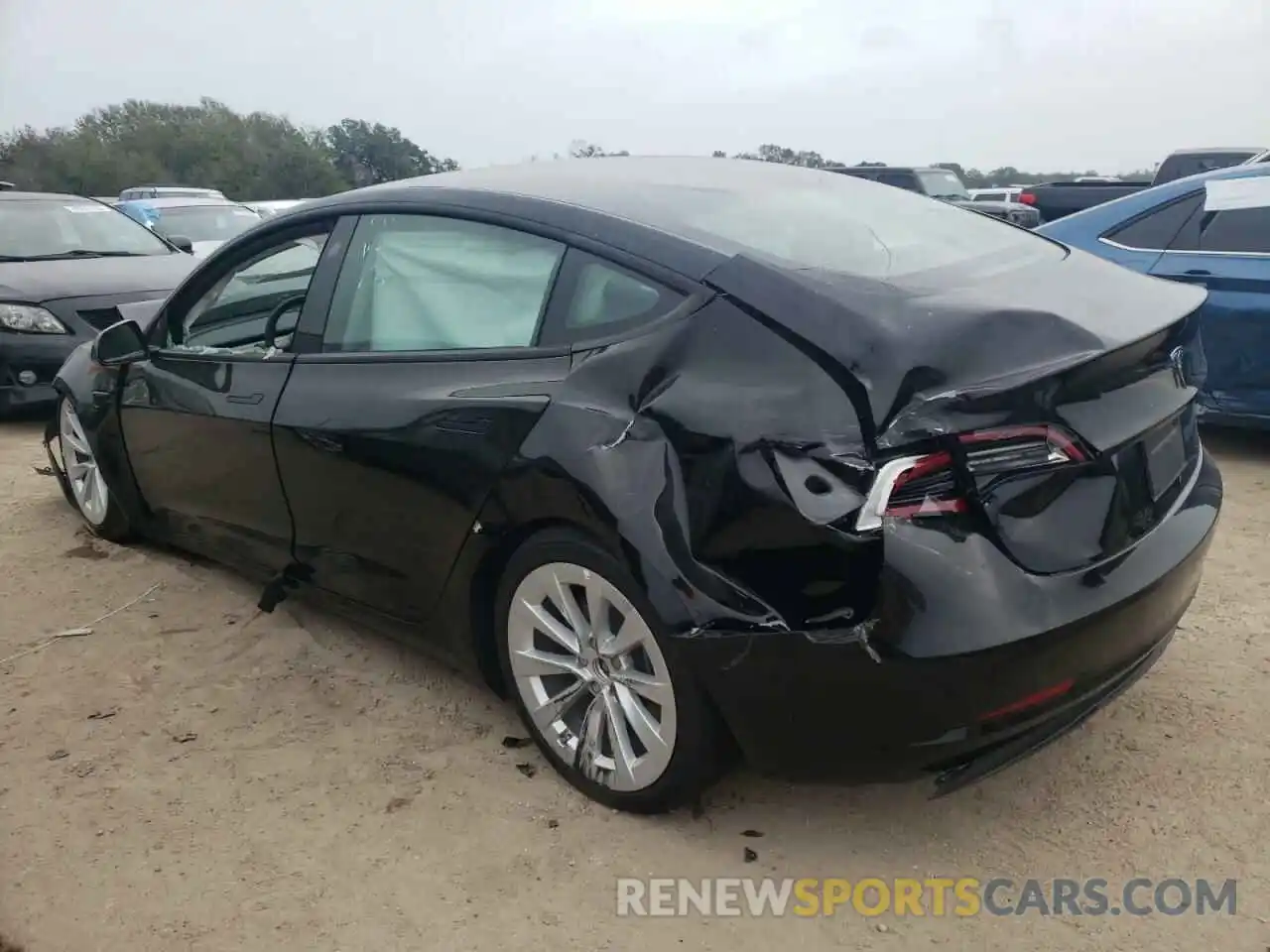 2 Photograph of a damaged car 5YJ3E1EA0NF288407 TESLA MODEL 3 2022