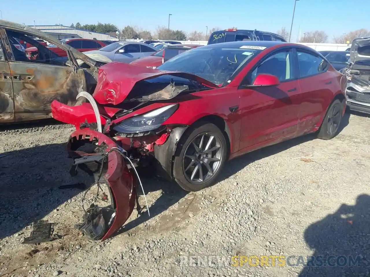 1 Photograph of a damaged car 5YJ3E1EA0NF290867 TESLA MODEL 3 2022