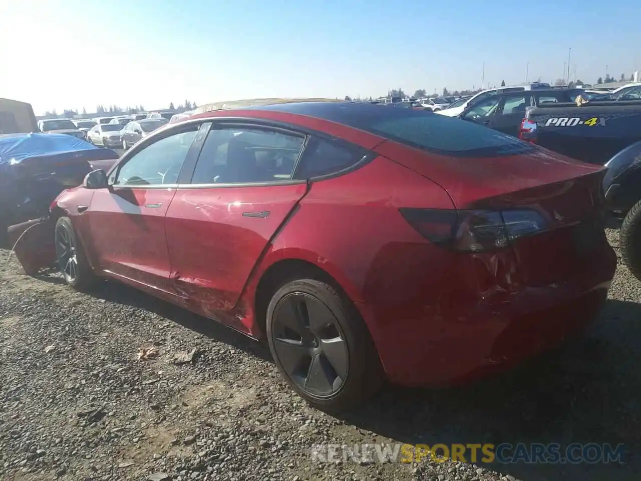 2 Photograph of a damaged car 5YJ3E1EA0NF290867 TESLA MODEL 3 2022