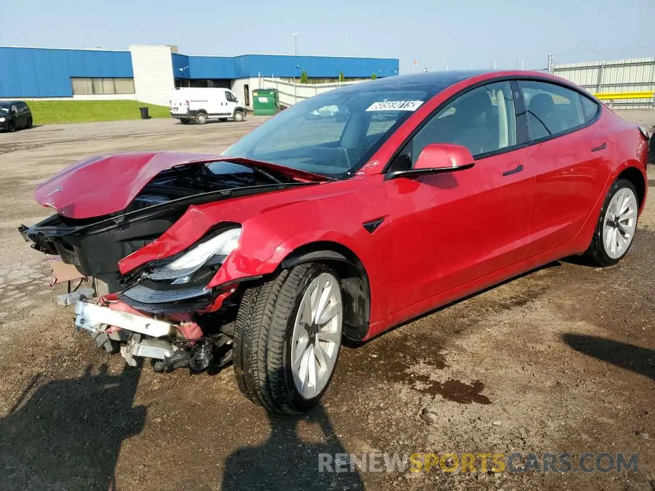 1 Photograph of a damaged car 5YJ3E1EA0NF304413 TESLA MODEL 3 2022