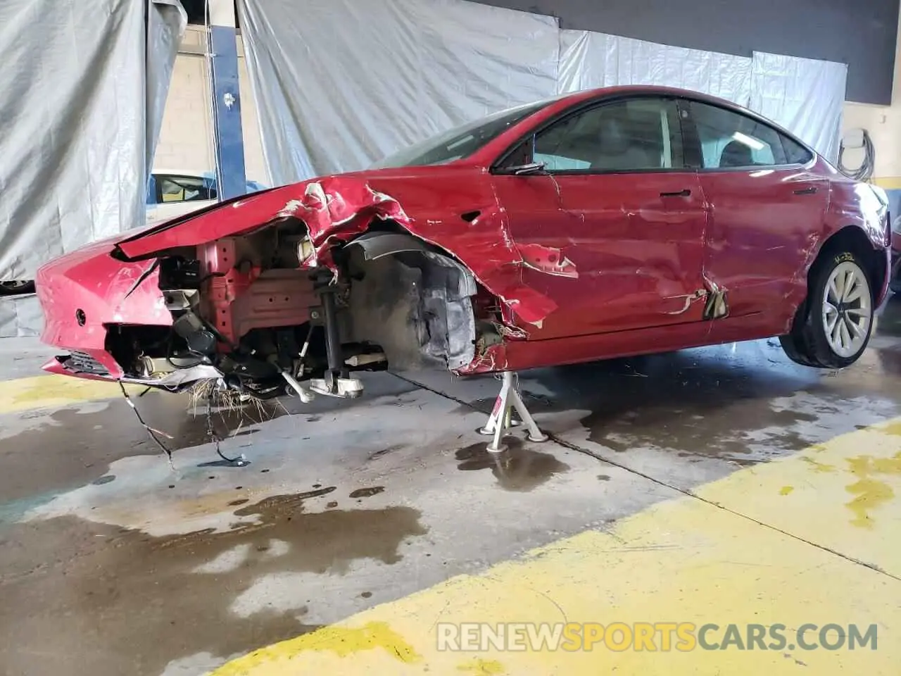 1 Photograph of a damaged car 5YJ3E1EA0NF304427 TESLA MODEL 3 2022