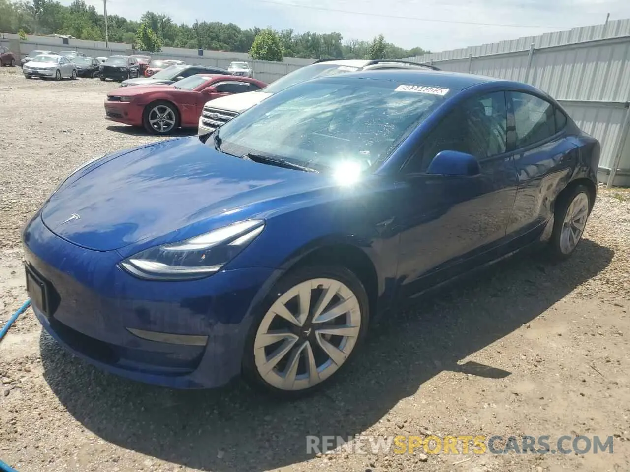1 Photograph of a damaged car 5YJ3E1EA0NF304492 TESLA MODEL 3 2022