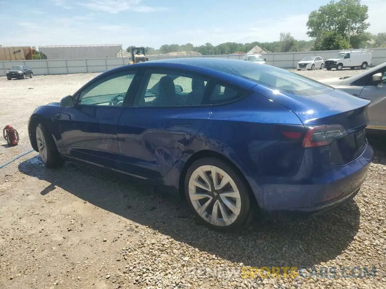 2 Photograph of a damaged car 5YJ3E1EA0NF304492 TESLA MODEL 3 2022