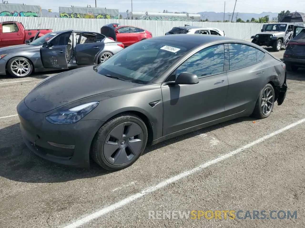 1 Photograph of a damaged car 5YJ3E1EA0NF320370 TESLA MODEL 3 2022