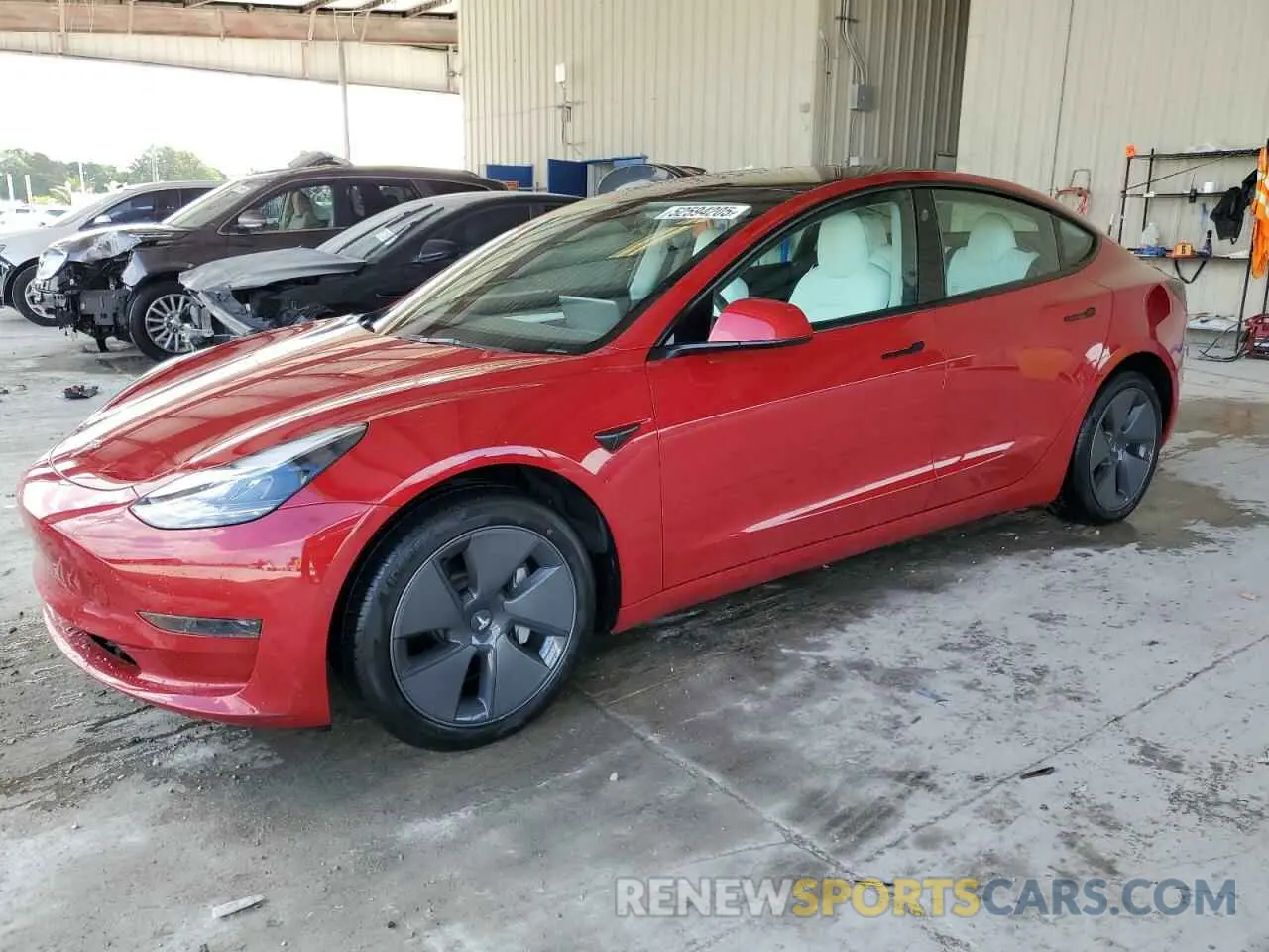 1 Photograph of a damaged car 5YJ3E1EA0NF329568 TESLA MODEL 3 2022