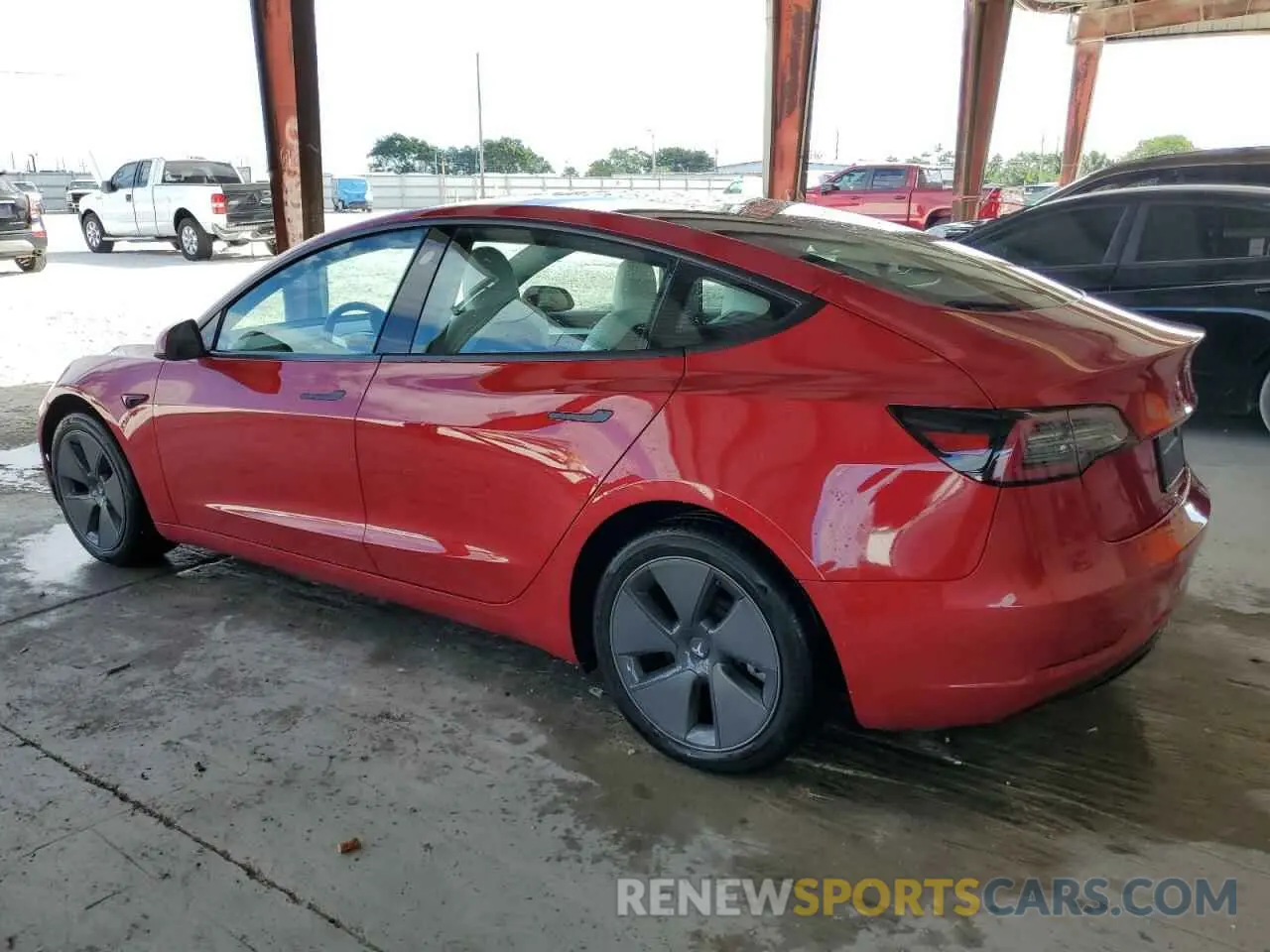 2 Photograph of a damaged car 5YJ3E1EA0NF329568 TESLA MODEL 3 2022