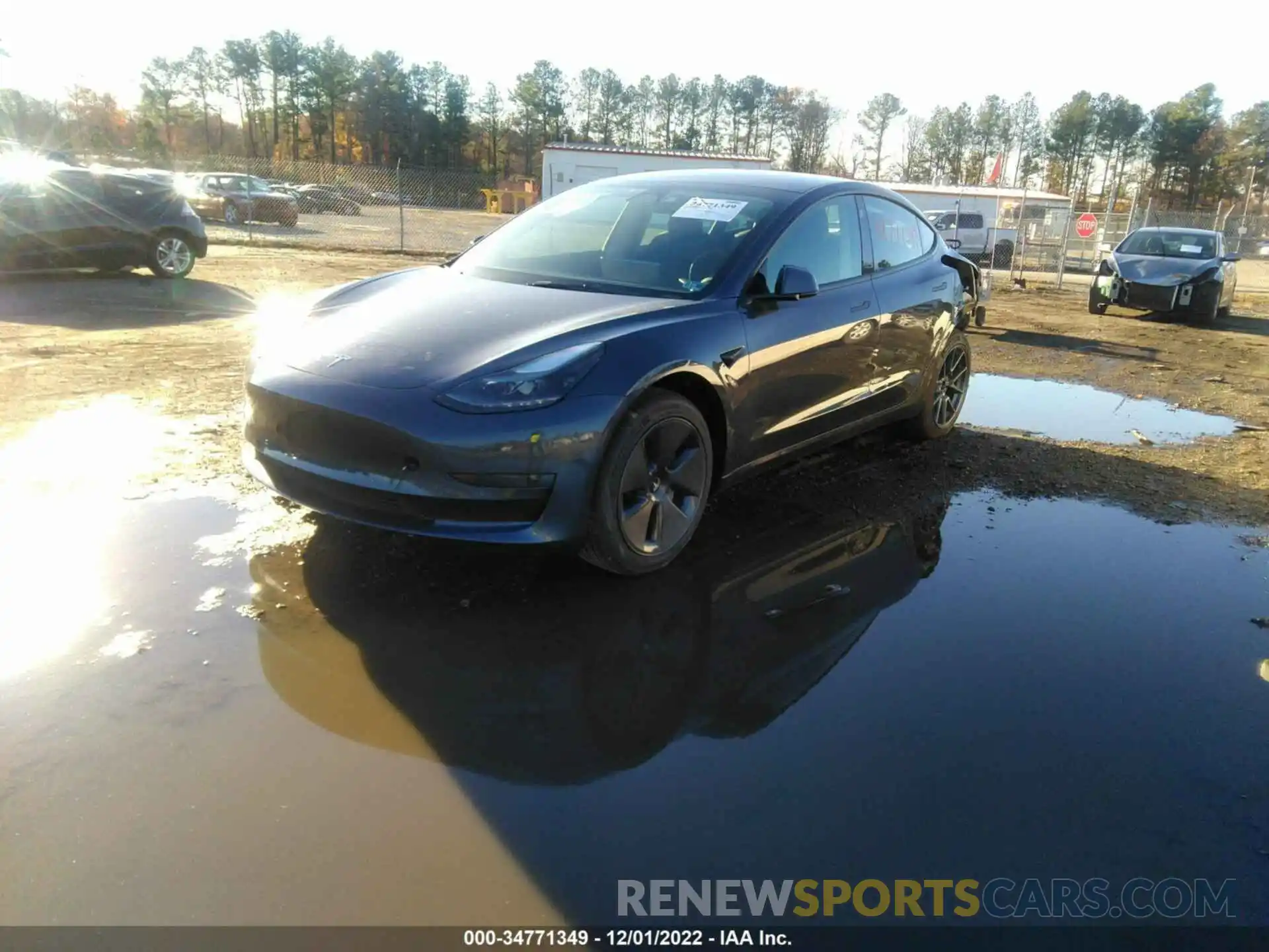 2 Photograph of a damaged car 5YJ3E1EA0NF331868 TESLA MODEL 3 2022