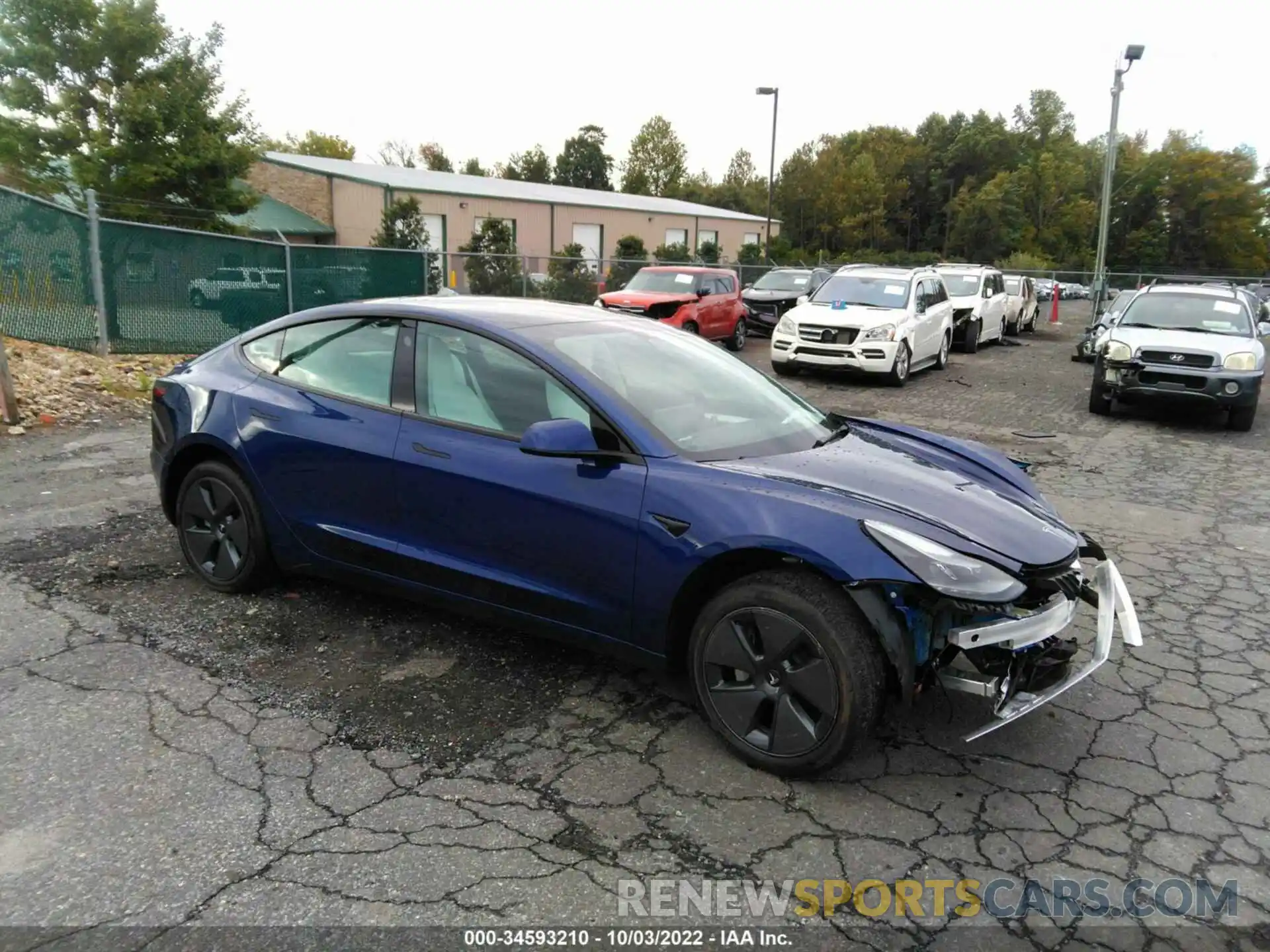 1 Photograph of a damaged car 5YJ3E1EA0NF332017 TESLA MODEL 3 2022