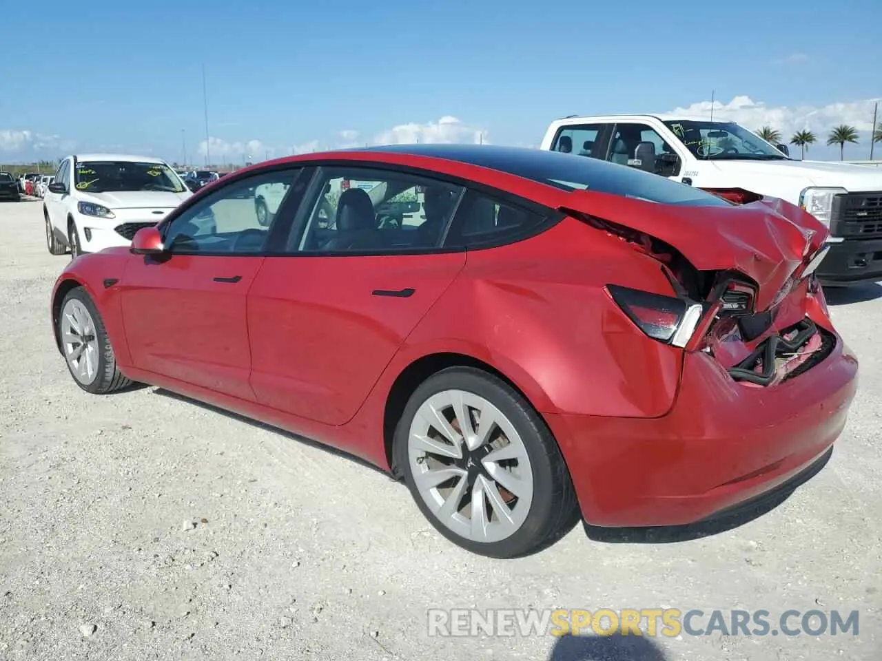 2 Photograph of a damaged car 5YJ3E1EA0NF368886 TESLA MODEL 3 2022
