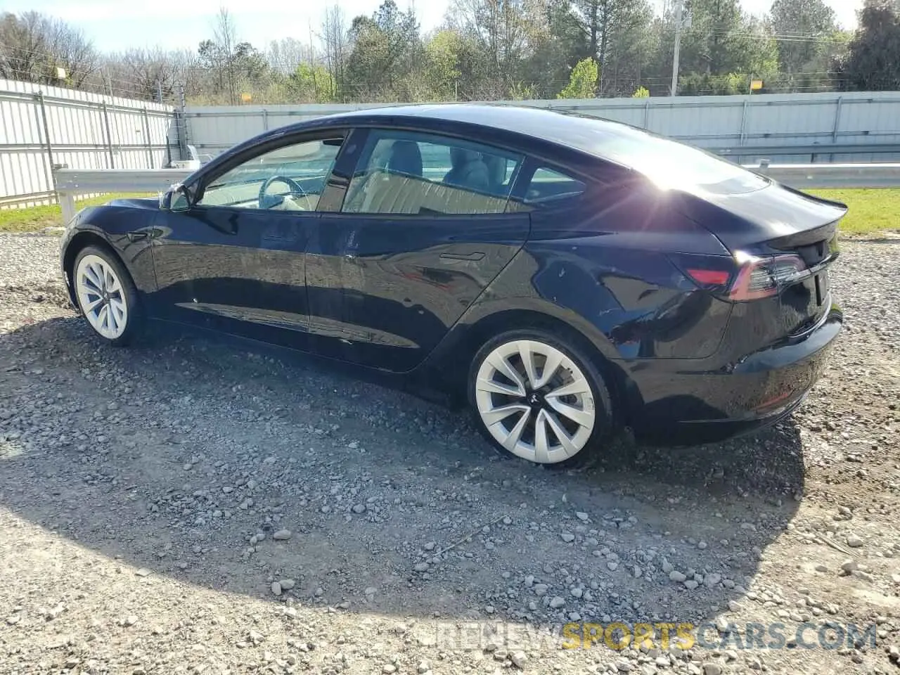 2 Photograph of a damaged car 5YJ3E1EA0NF369679 TESLA MODEL 3 2022