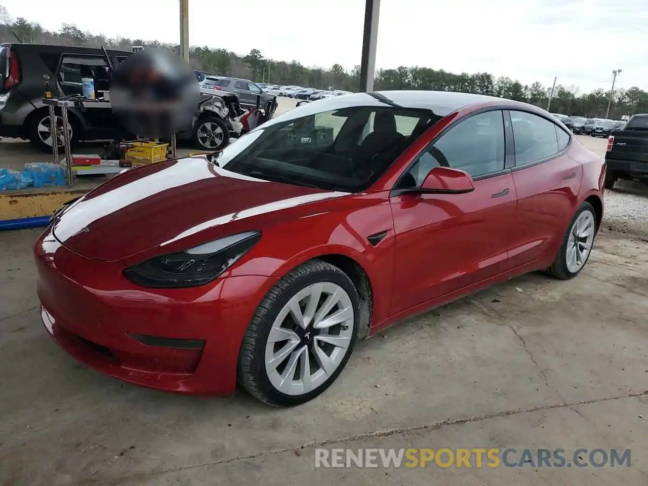 1 Photograph of a damaged car 5YJ3E1EA0NF370430 TESLA MODEL 3 2022