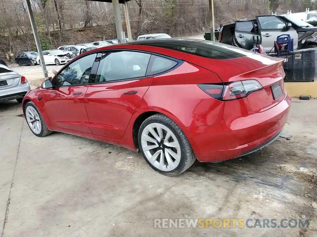 2 Photograph of a damaged car 5YJ3E1EA0NF370430 TESLA MODEL 3 2022