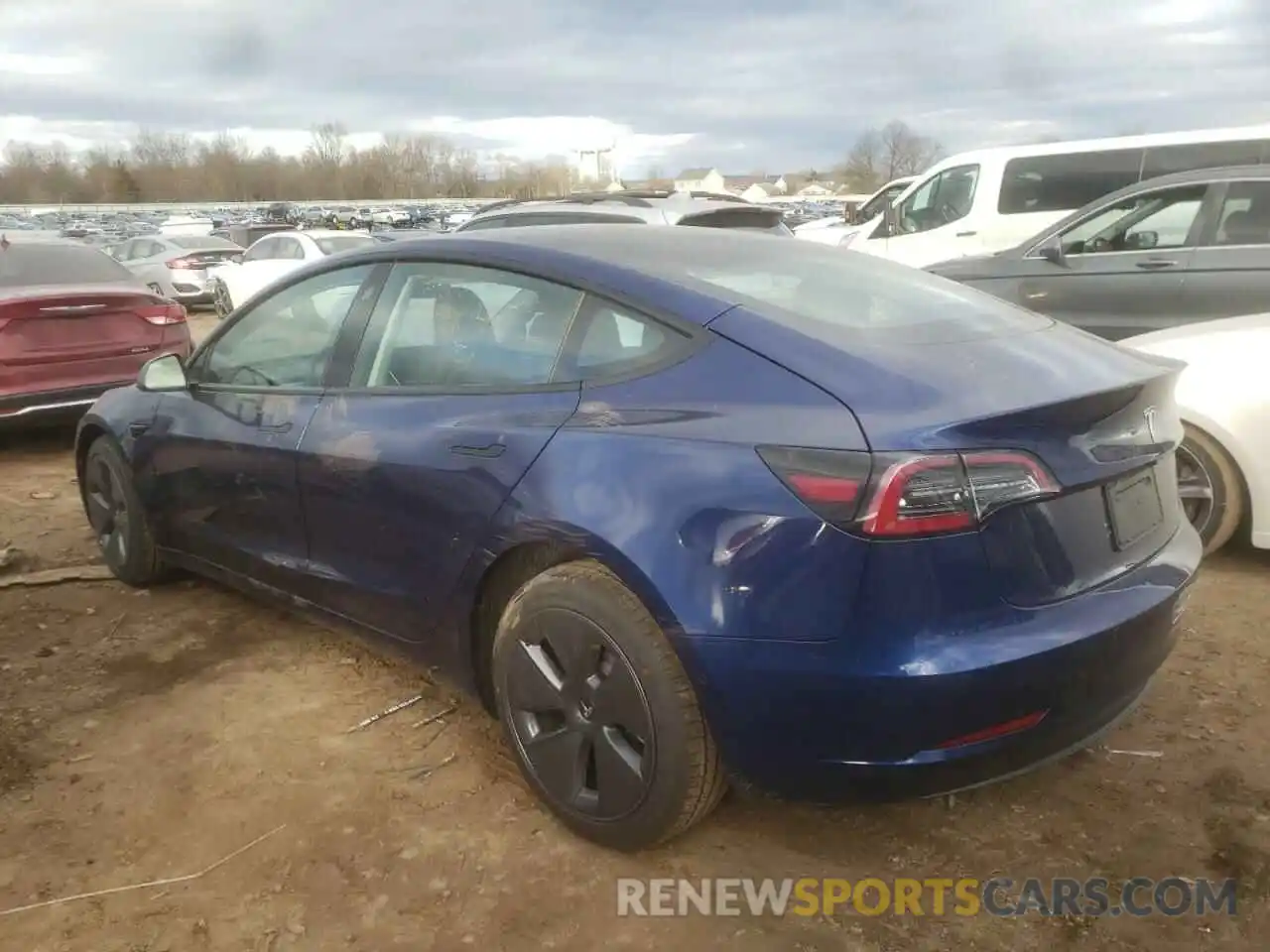 2 Photograph of a damaged car 5YJ3E1EA0NF371268 TESLA MODEL 3 2022