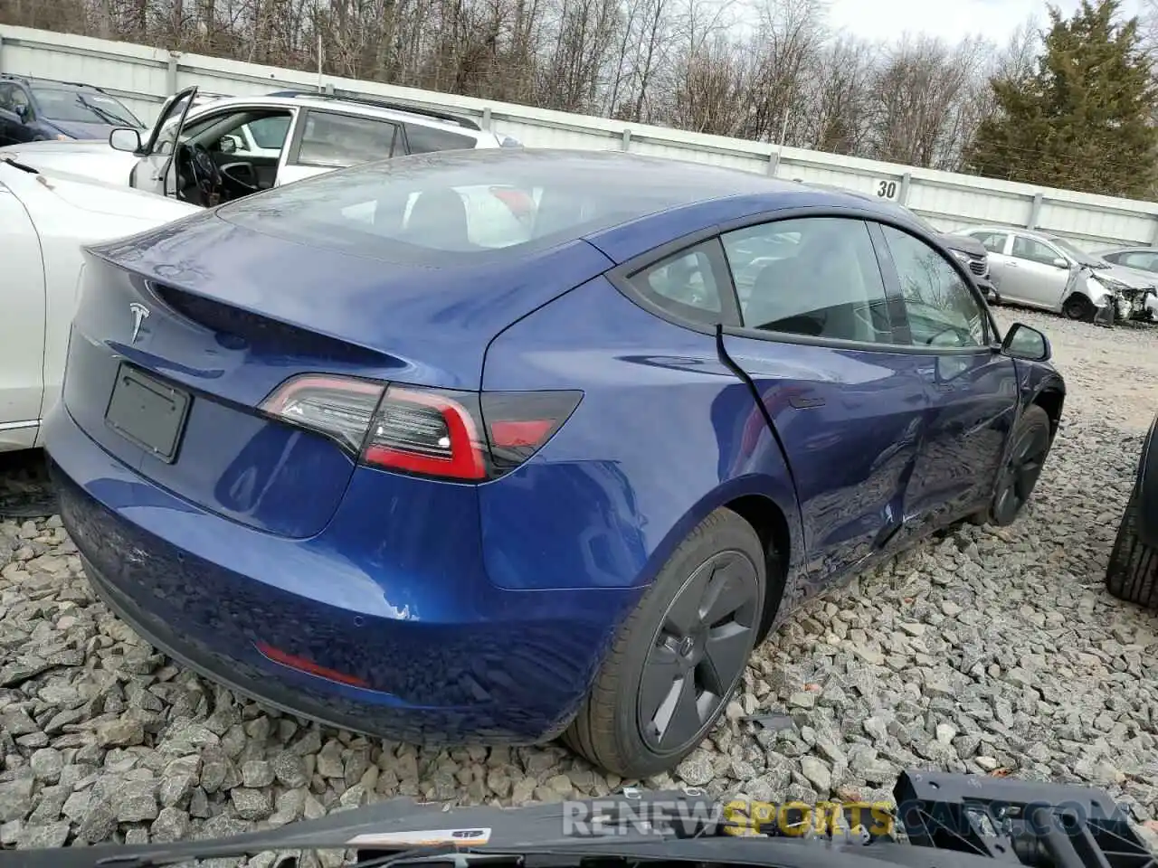 3 Photograph of a damaged car 5YJ3E1EA0NF371268 TESLA MODEL 3 2022