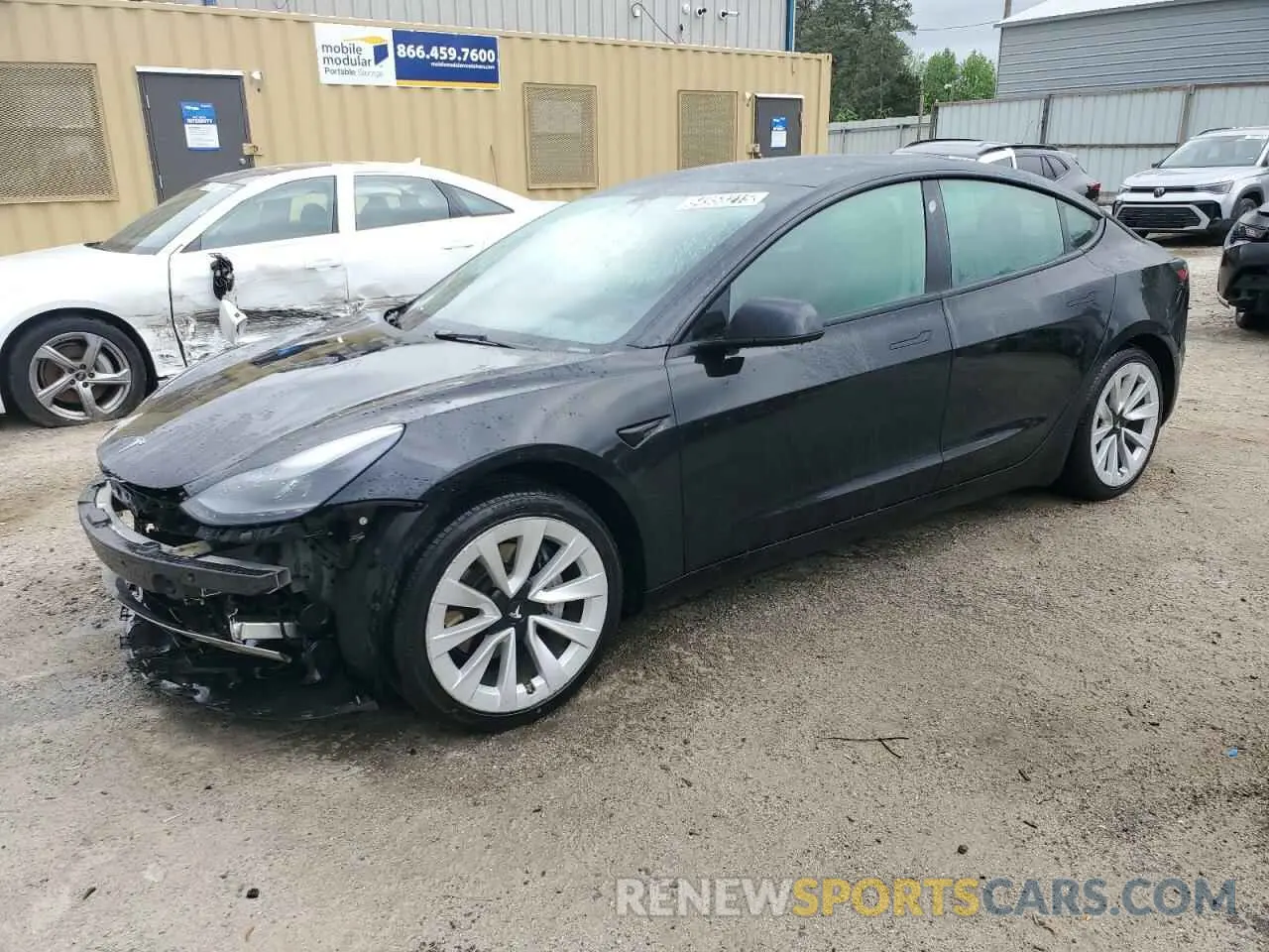 1 Photograph of a damaged car 5YJ3E1EA0NF372095 TESLA MODEL 3 2022