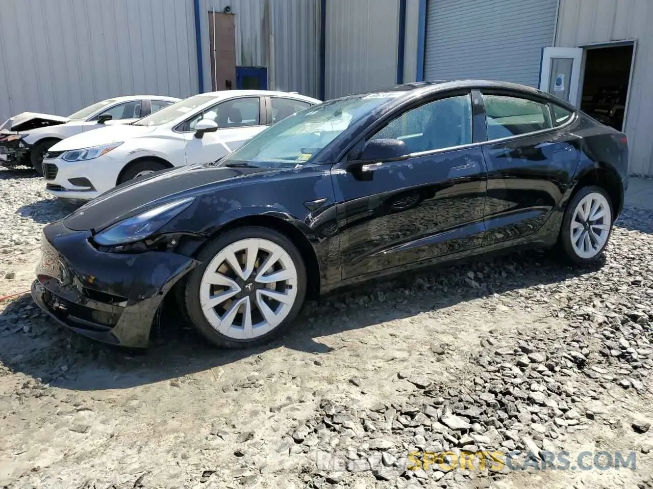 1 Photograph of a damaged car 5YJ3E1EA0NF372436 TESLA MODEL 3 2022