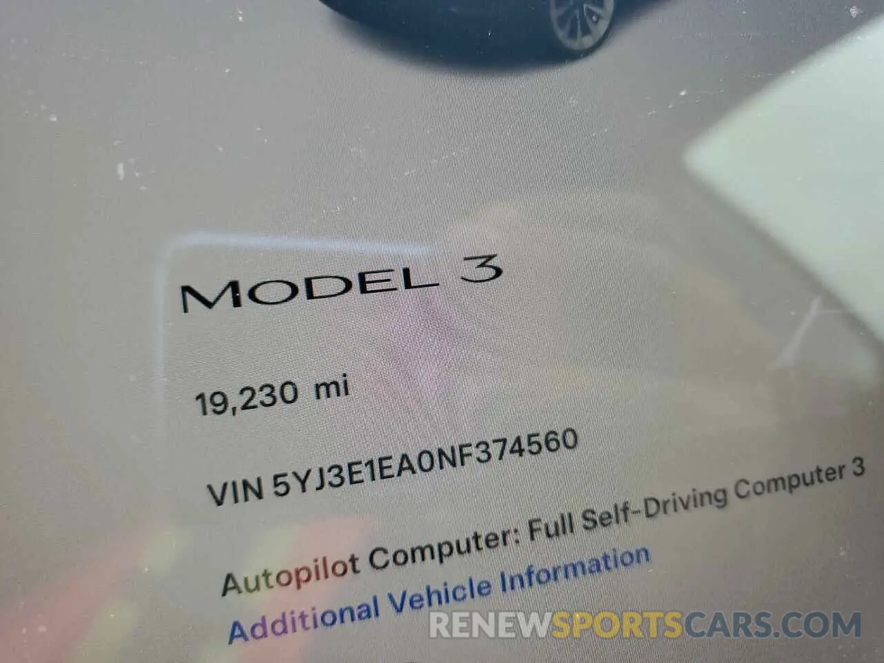 9 Photograph of a damaged car 5YJ3E1EA0NF374560 TESLA MODEL 3 2022