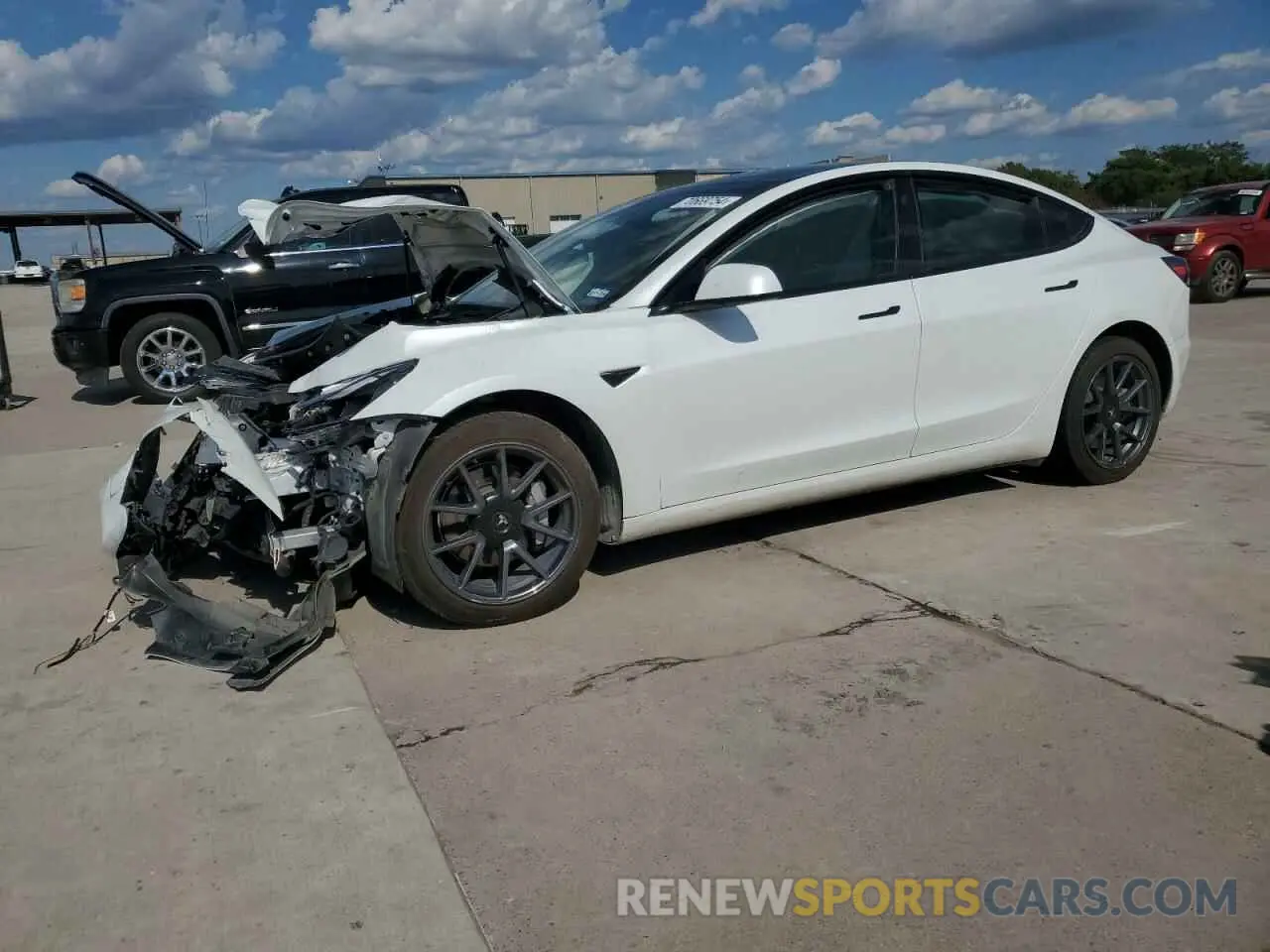 1 Photograph of a damaged car 5YJ3E1EA1NF101515 TESLA MODEL 3 2022