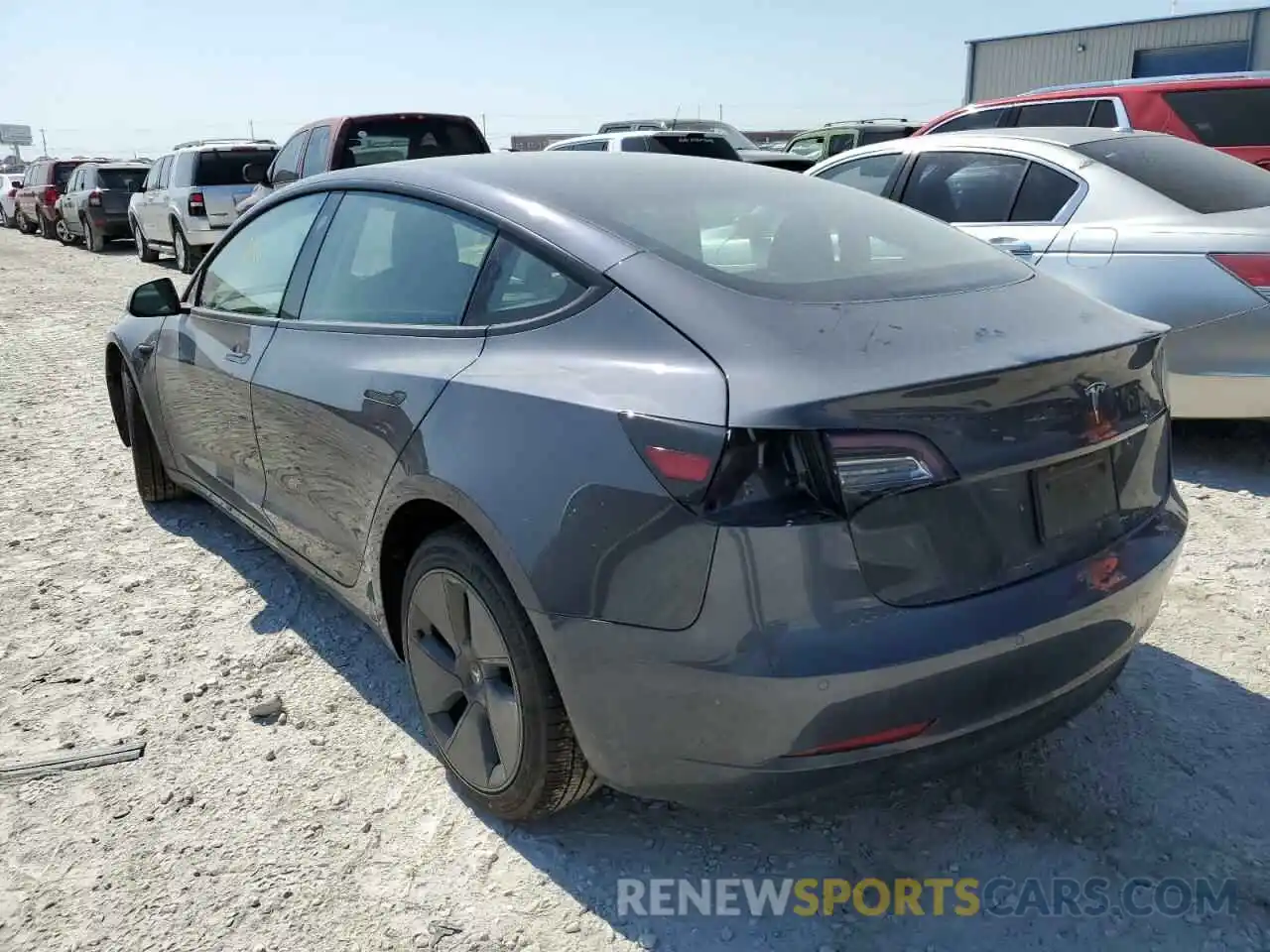 3 Photograph of a damaged car 5YJ3E1EA1NF101692 TESLA MODEL 3 2022