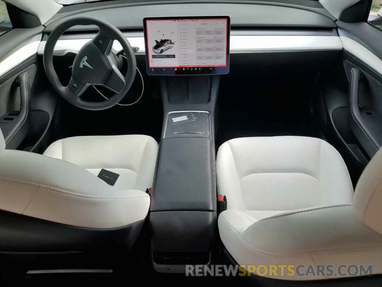 8 Photograph of a damaged car 5YJ3E1EA1NF104124 TESLA MODEL 3 2022