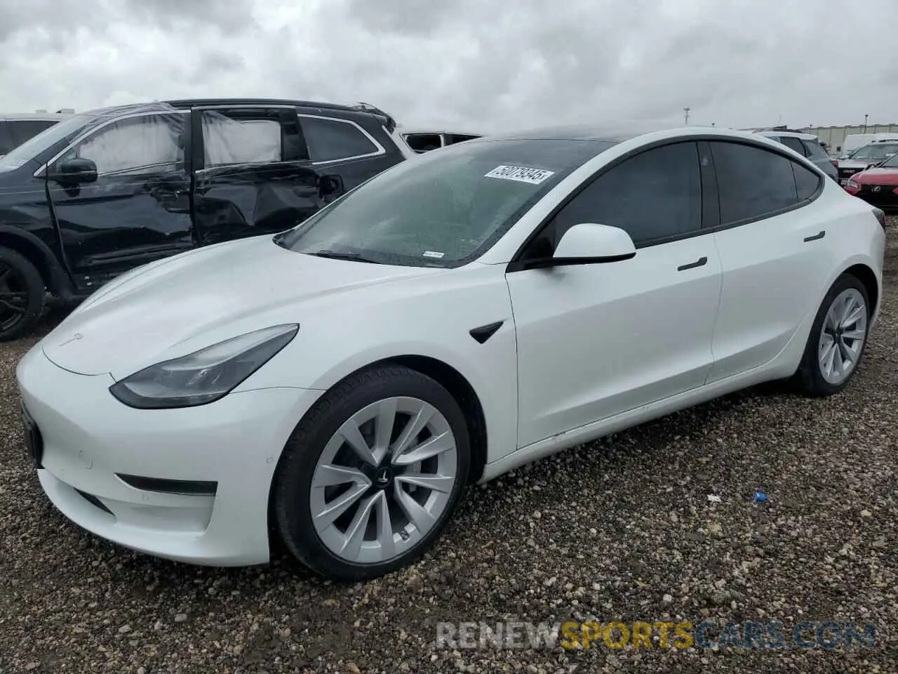 1 Photograph of a damaged car 5YJ3E1EA1NF127158 TESLA MODEL 3 2022