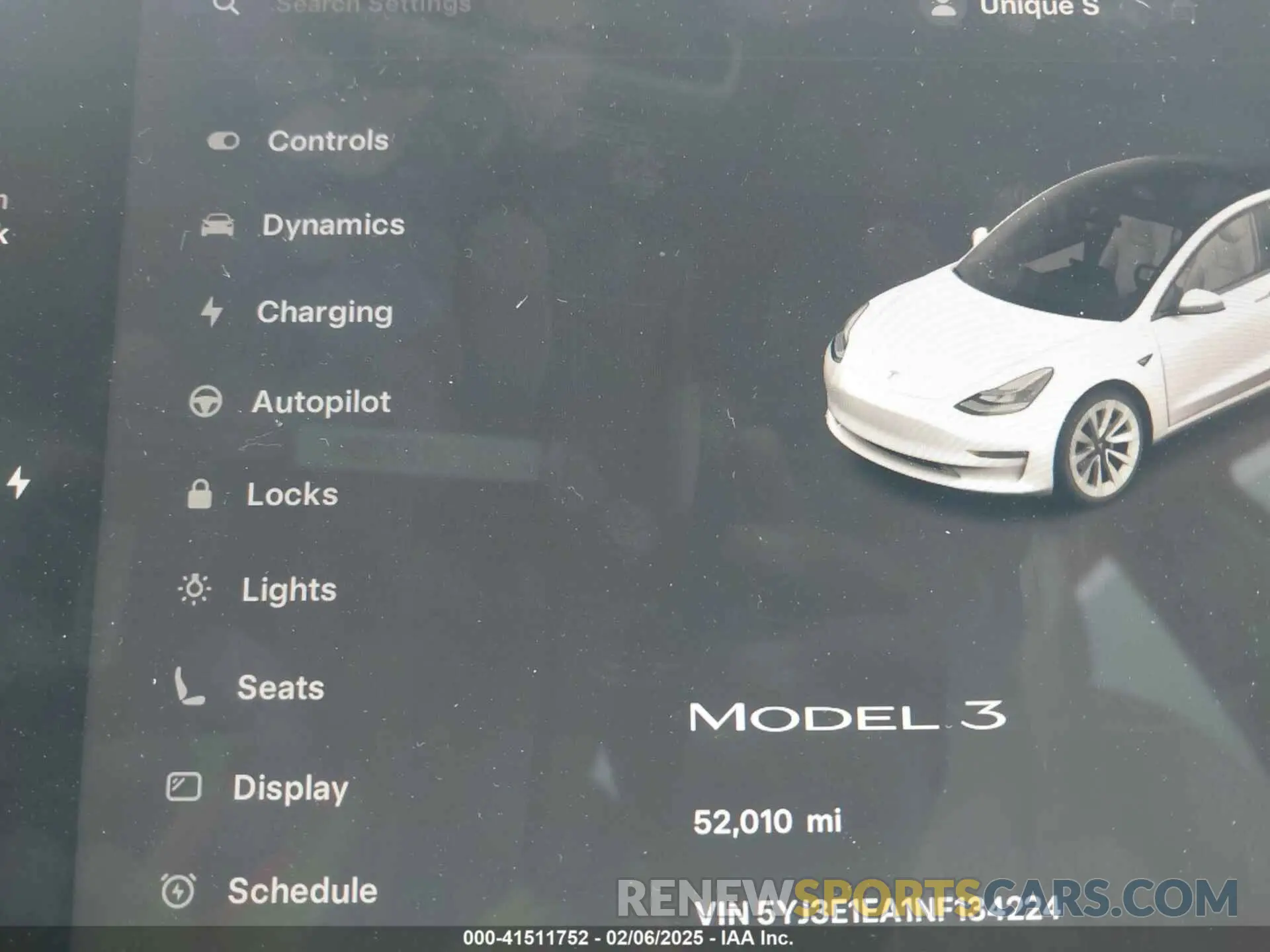 7 Photograph of a damaged car 5YJ3E1EA1NF134224 TESLA MODEL 3 2022