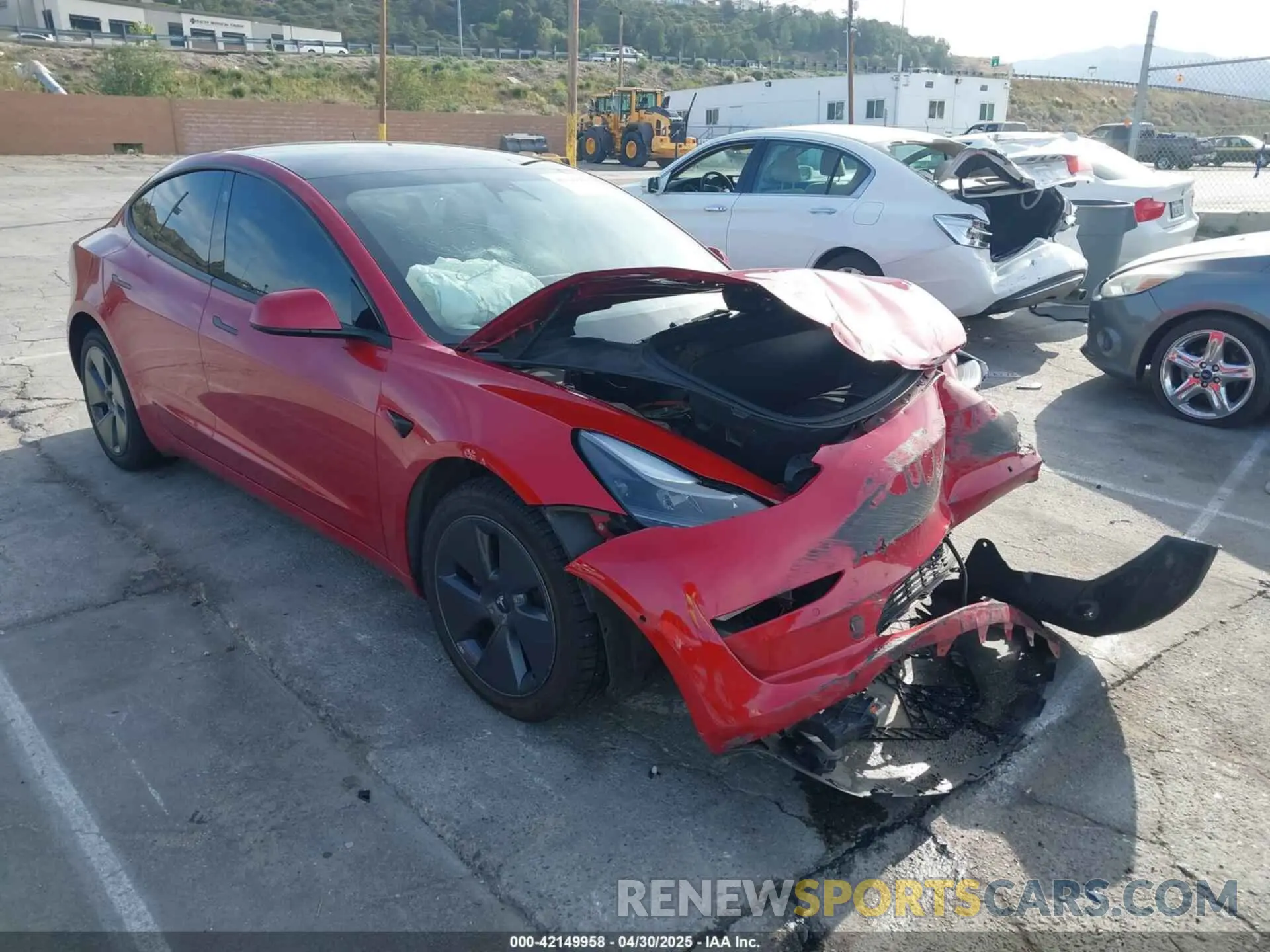 1 Photograph of a damaged car 5YJ3E1EA1NF138984 TESLA MODEL 3 2022