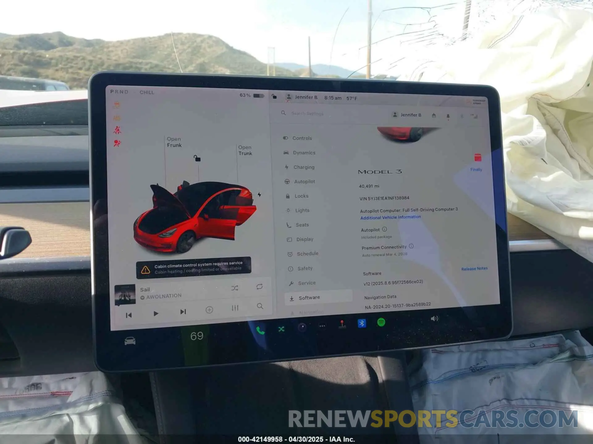 7 Photograph of a damaged car 5YJ3E1EA1NF138984 TESLA MODEL 3 2022