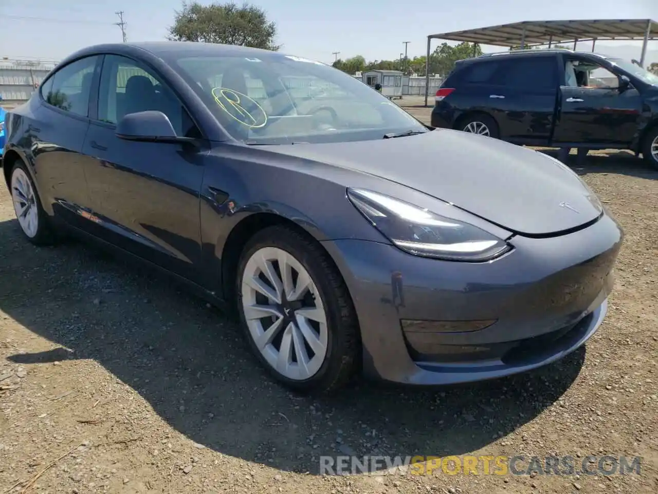 1 Photograph of a damaged car 5YJ3E1EA1NF142968 TESLA MODEL 3 2022