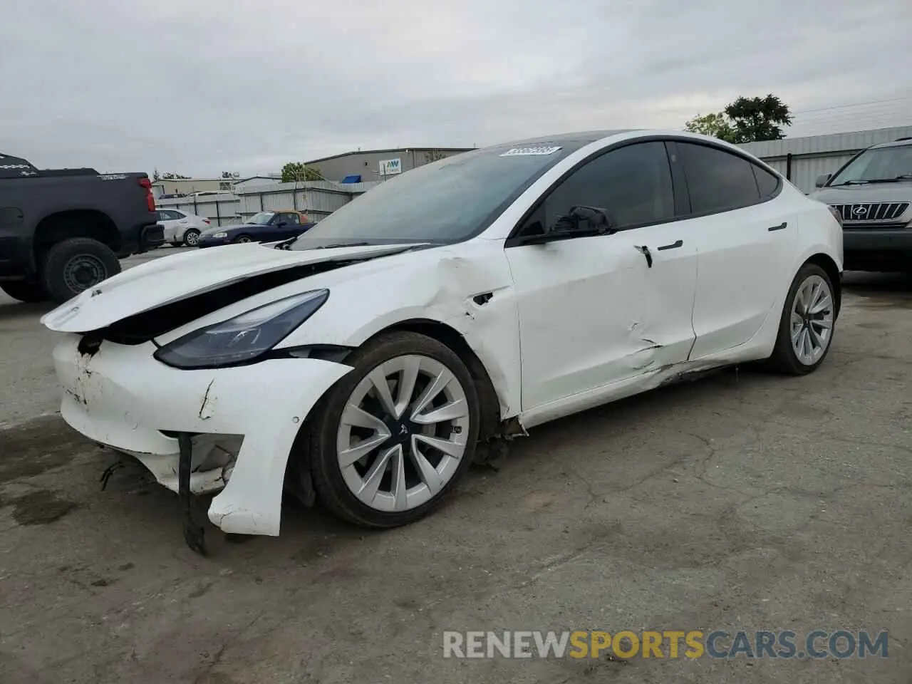 1 Photograph of a damaged car 5YJ3E1EA1NF143263 TESLA MODEL 3 2022