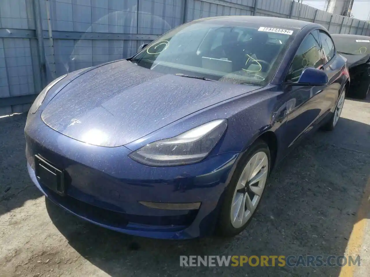 2 Photograph of a damaged car 5YJ3E1EA1NF145661 TESLA MODEL 3 2022