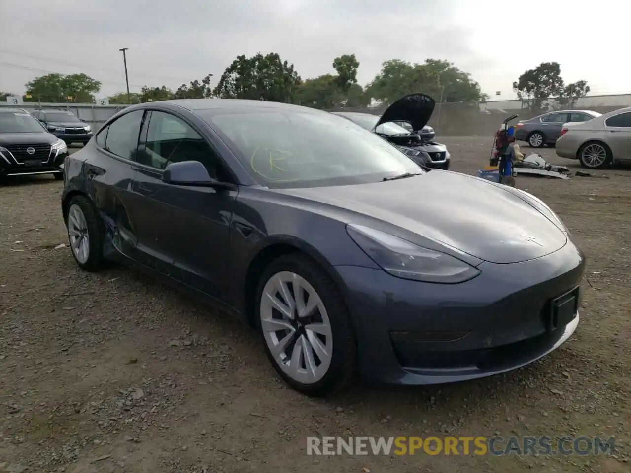 1 Photograph of a damaged car 5YJ3E1EA1NF185416 TESLA MODEL 3 2022