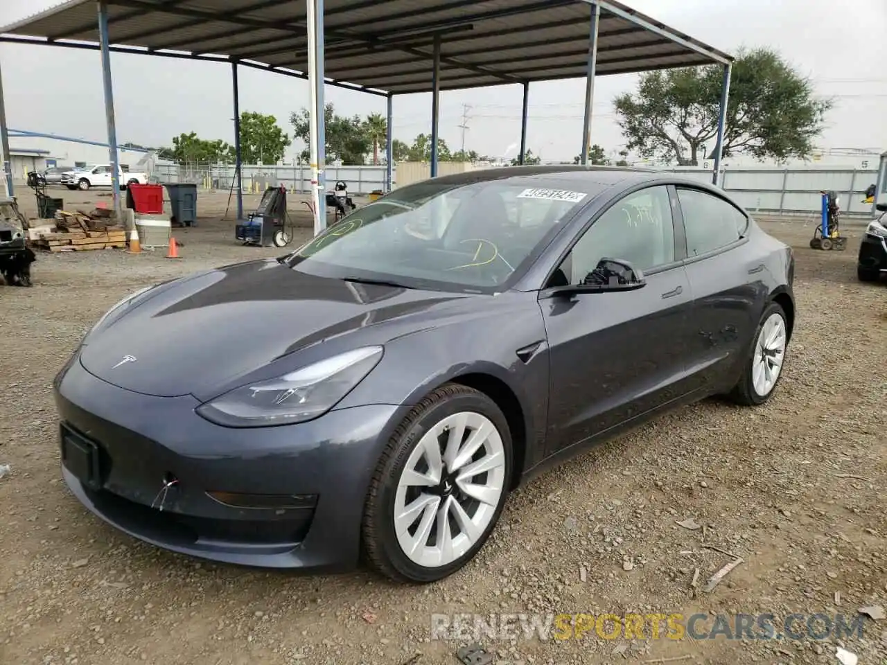 2 Photograph of a damaged car 5YJ3E1EA1NF185416 TESLA MODEL 3 2022