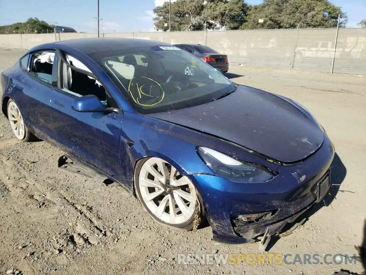 9 Photograph of a damaged car 5YJ3E1EA1NF185450 TESLA MODEL 3 2022