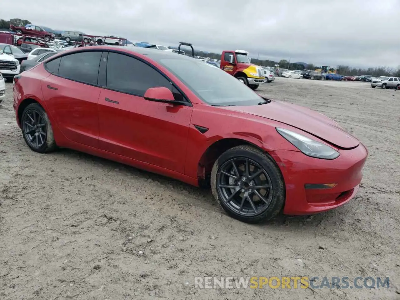 4 Photograph of a damaged car 5YJ3E1EA1NF185741 TESLA MODEL 3 2022
