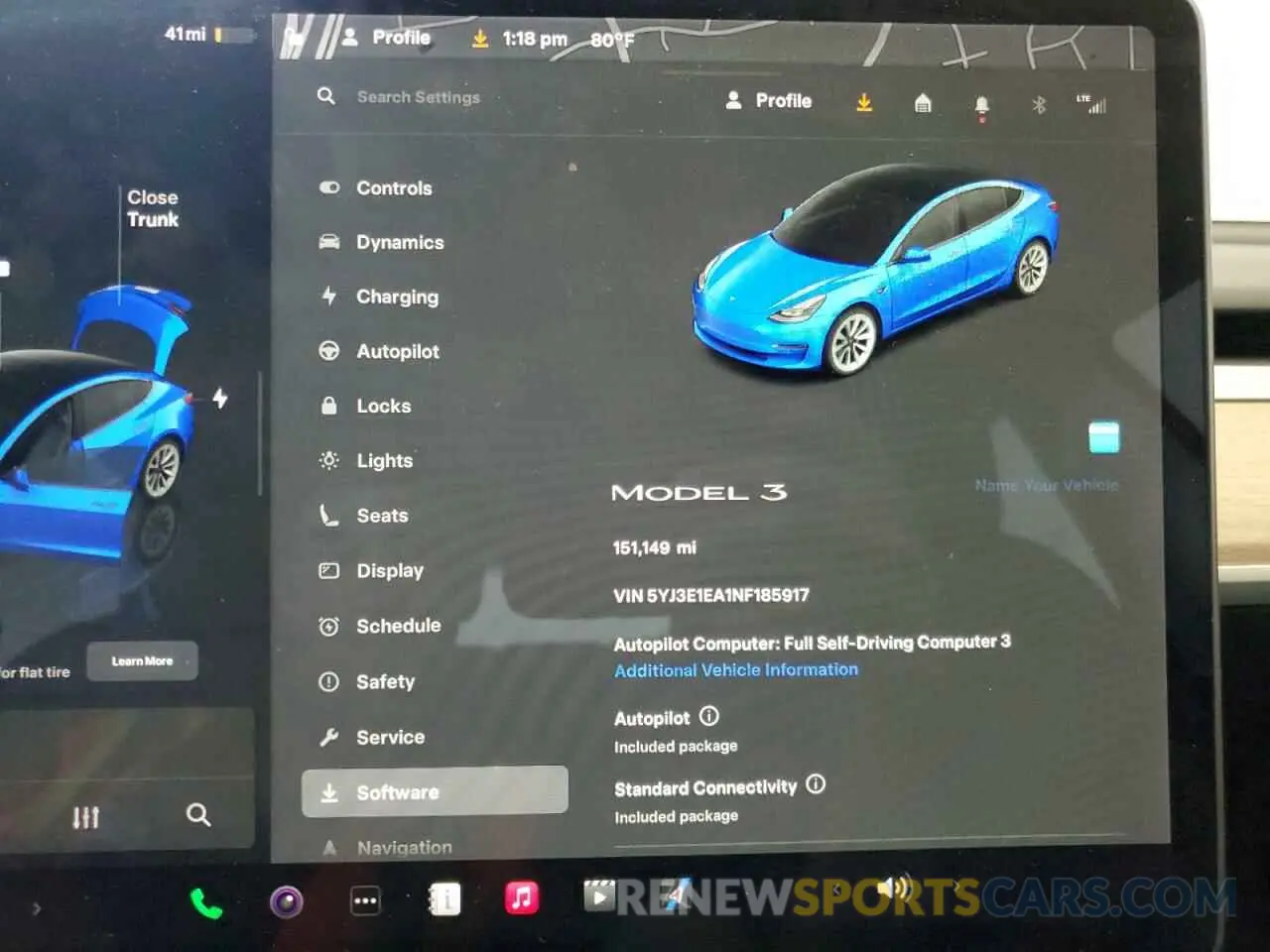 9 Photograph of a damaged car 5YJ3E1EA1NF185917 TESLA MODEL 3 2022