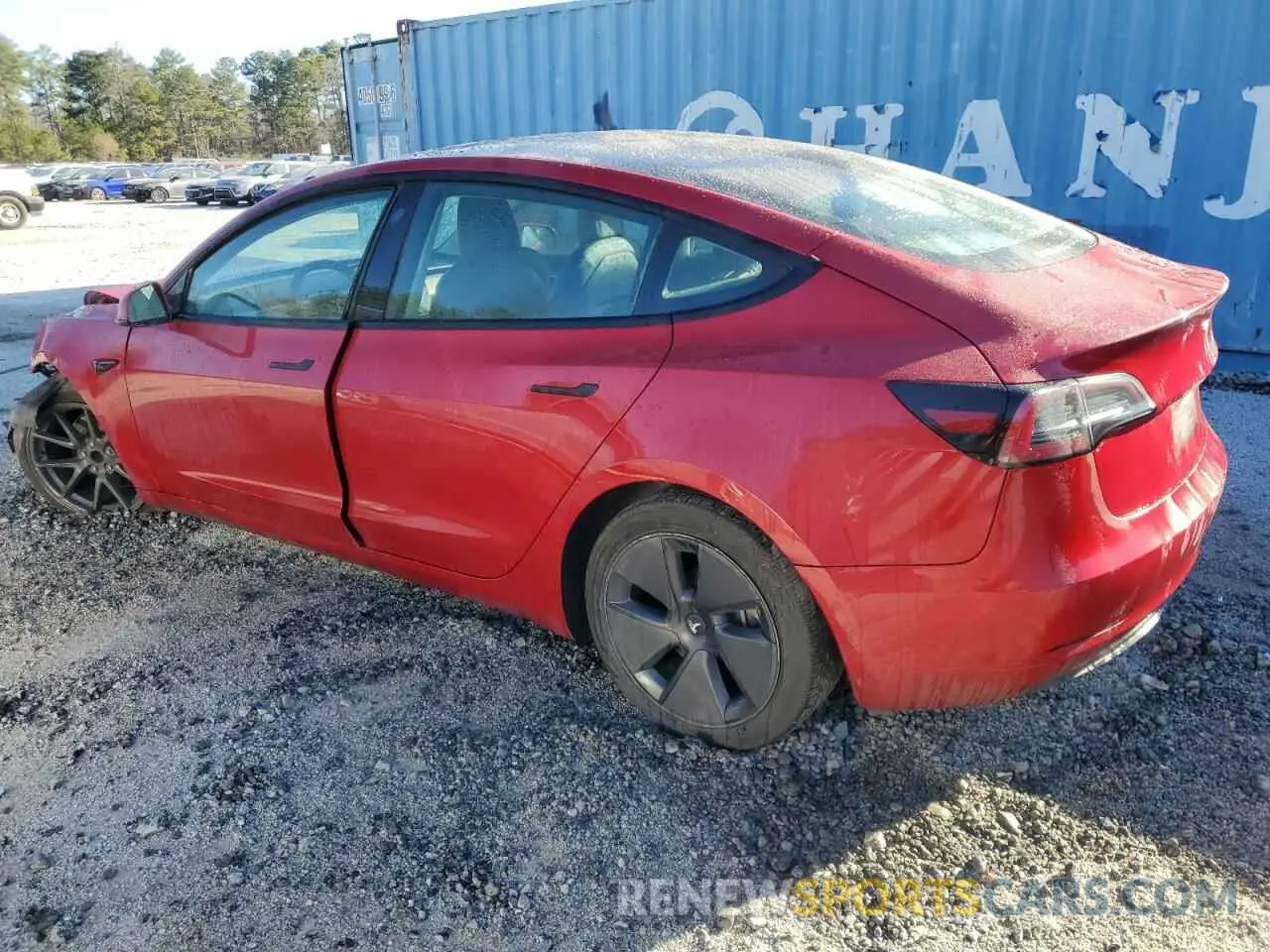 2 Photograph of a damaged car 5YJ3E1EA1NF187182 TESLA MODEL 3 2022