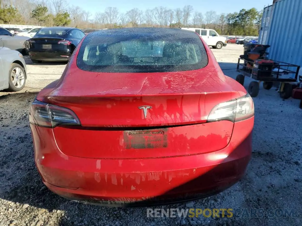 6 Photograph of a damaged car 5YJ3E1EA1NF187182 TESLA MODEL 3 2022
