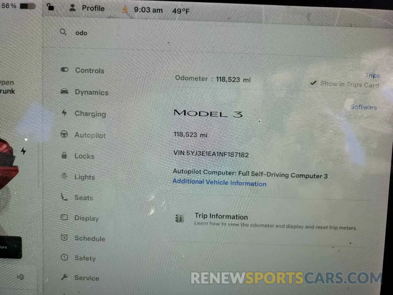 9 Photograph of a damaged car 5YJ3E1EA1NF187182 TESLA MODEL 3 2022