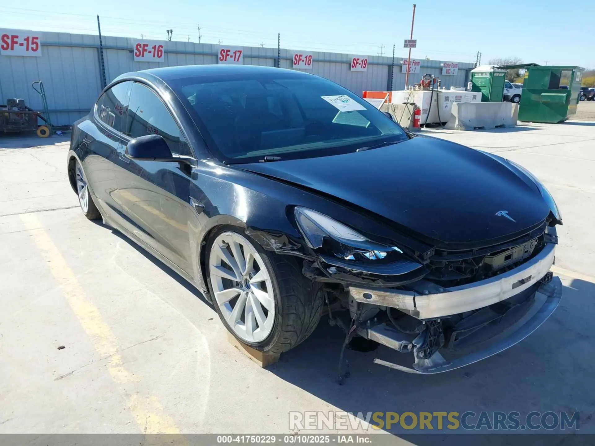 1 Photograph of a damaged car 5YJ3E1EA1NF188638 TESLA MODEL 3 2022