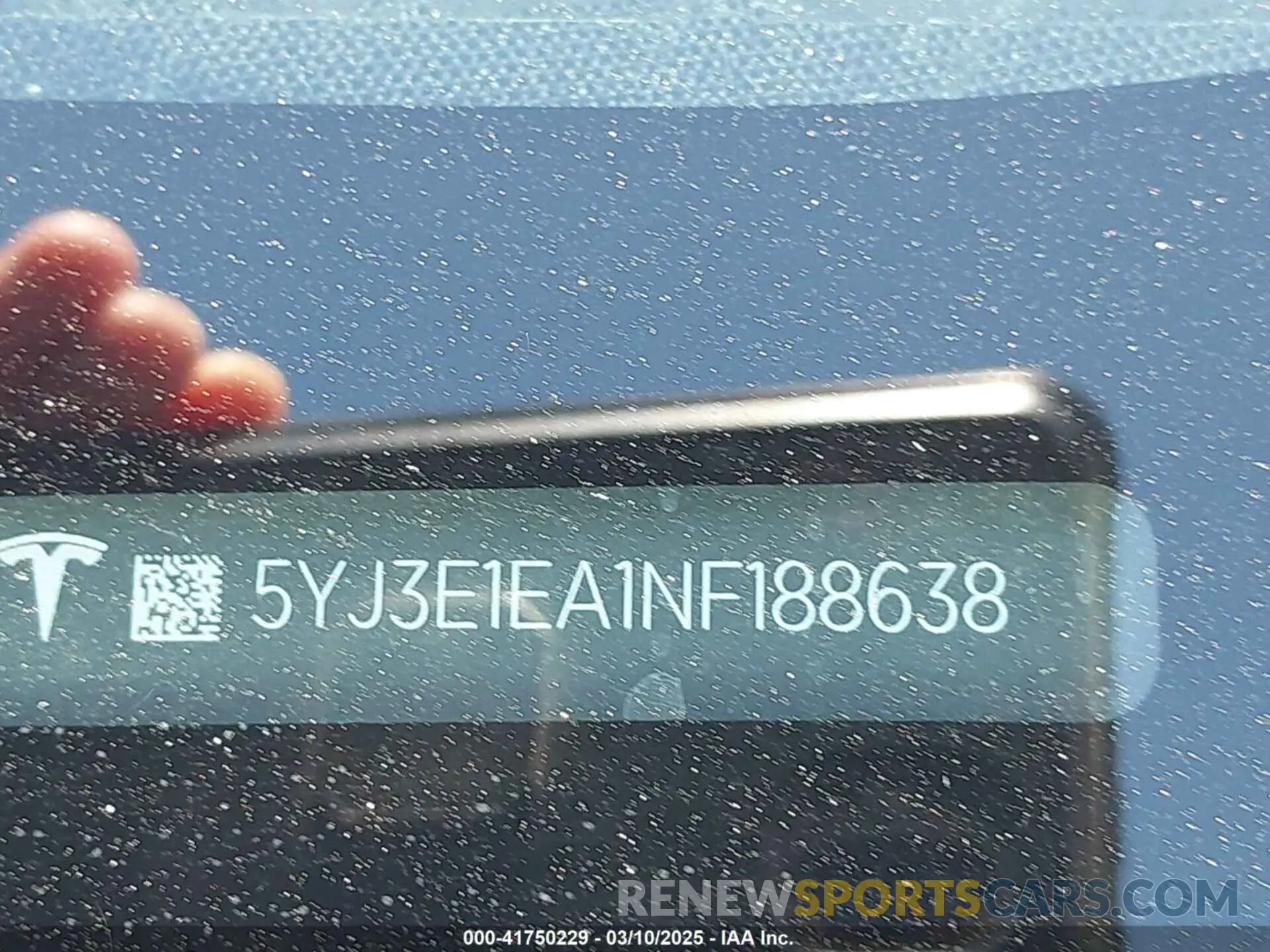 9 Photograph of a damaged car 5YJ3E1EA1NF188638 TESLA MODEL 3 2022