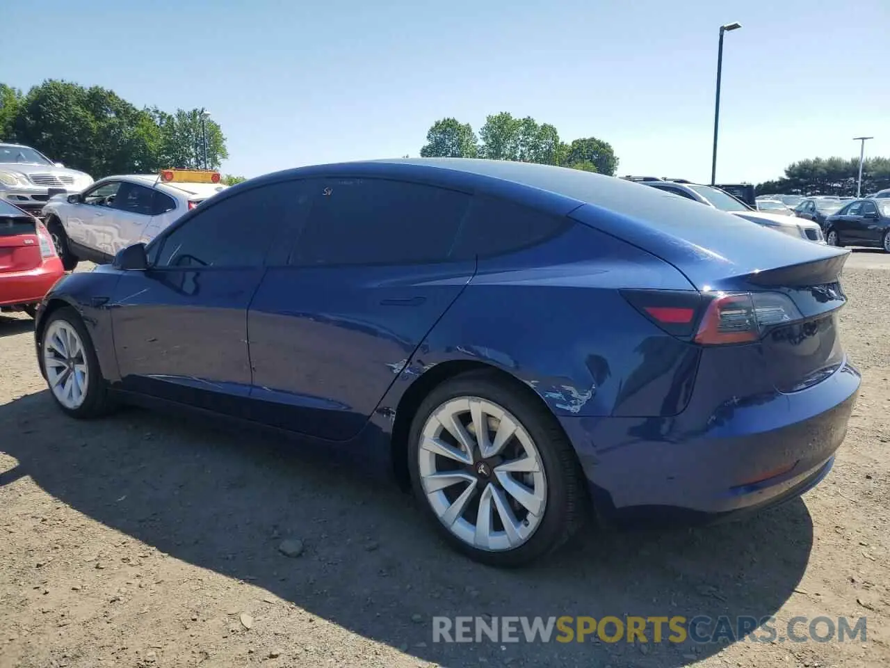 2 Photograph of a damaged car 5YJ3E1EA1NF190857 TESLA MODEL 3 2022