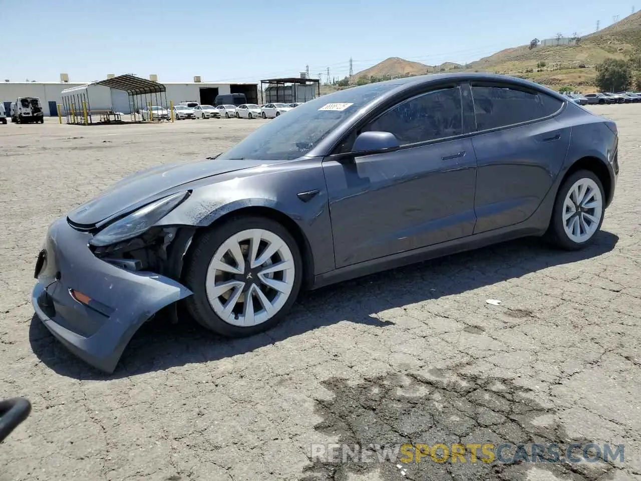 1 Photograph of a damaged car 5YJ3E1EA1NF191426 TESLA MODEL 3 2022