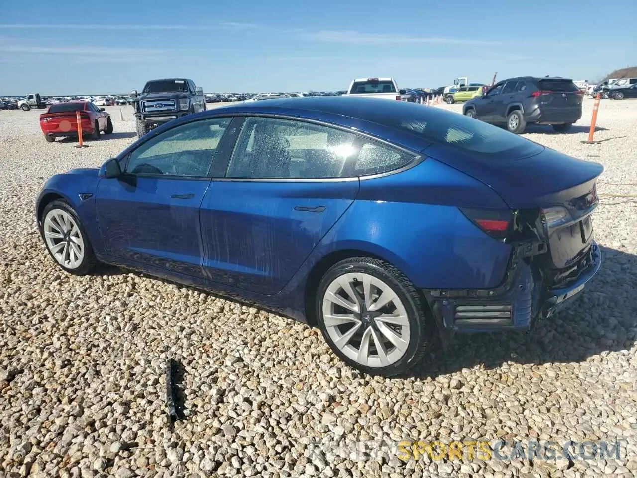 2 Photograph of a damaged car 5YJ3E1EA1NF286004 TESLA MODEL 3 2022