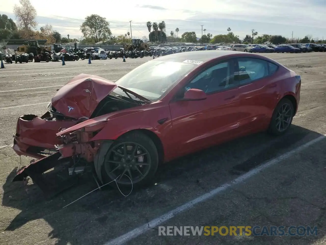 1 Photograph of a damaged car 5YJ3E1EA1NF287623 TESLA MODEL 3 2022