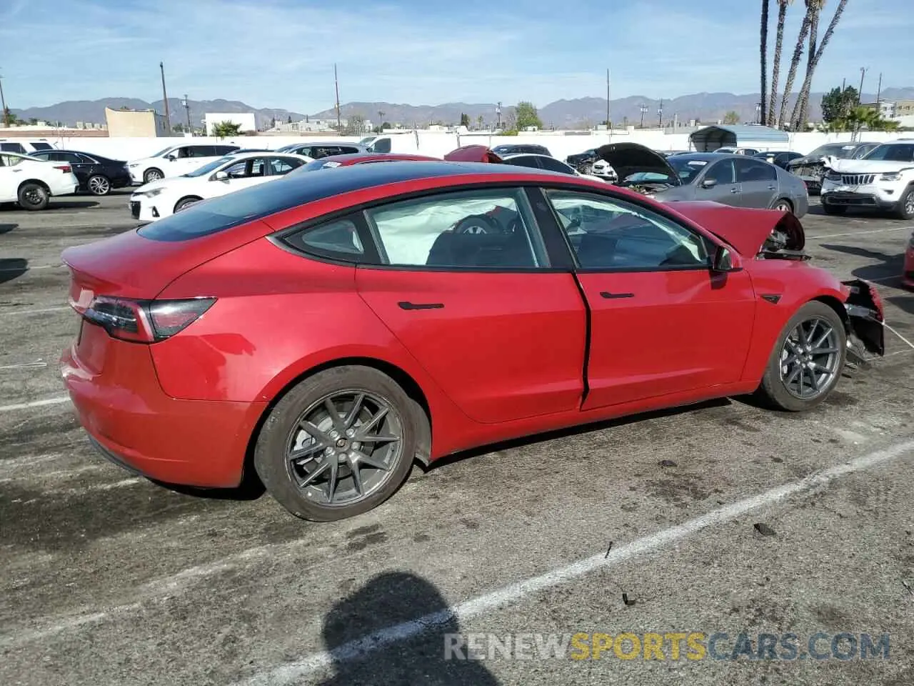 3 Photograph of a damaged car 5YJ3E1EA1NF287623 TESLA MODEL 3 2022